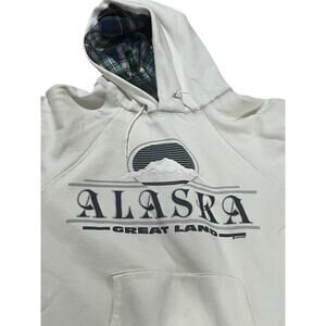 Vtg 80s ARCTICWEAR Alaska Midnight Sun Hoodie - Made in USA - Boxy M - FLAWED